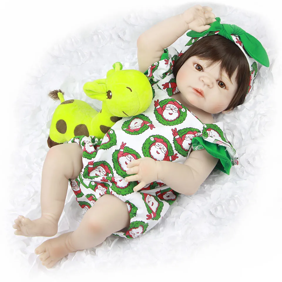Npkdoll Reborn Baby 23 дюймов 57 см Новорожденный ребенок кукла Boneca де силиконовые реборн