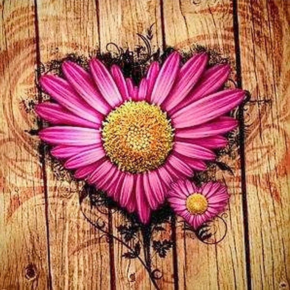 Набор для алмазной живописи сделай сам вышивки крестиком в форме сердца цветов