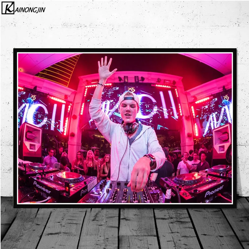 017 Avicii плакат DJ МУЗЫКА певица звезда Легенда плакаты и принты Холст Живопись стены Искусство картина для гостиной домашний декор - Цвет: 017