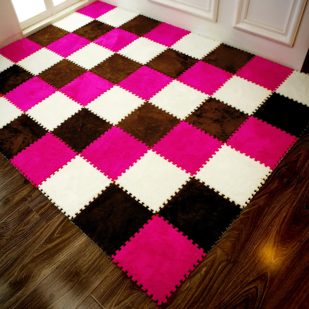 38 #25x25 см детский коврик из пенопласта для пазлов Эва лохматый бархат Детский эко