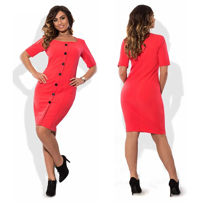 Повседневное женское платье Осень Лето Кнопка Стиль платья Свободное мода плюс