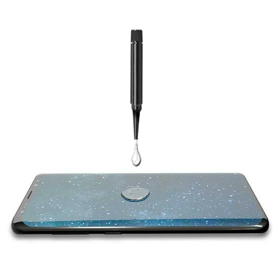 10 шт./лот УФ закаленного Стекло клей для samsung Galaxy Note 9 8 S8 S9 плюс S7 Edge Full Cover клей