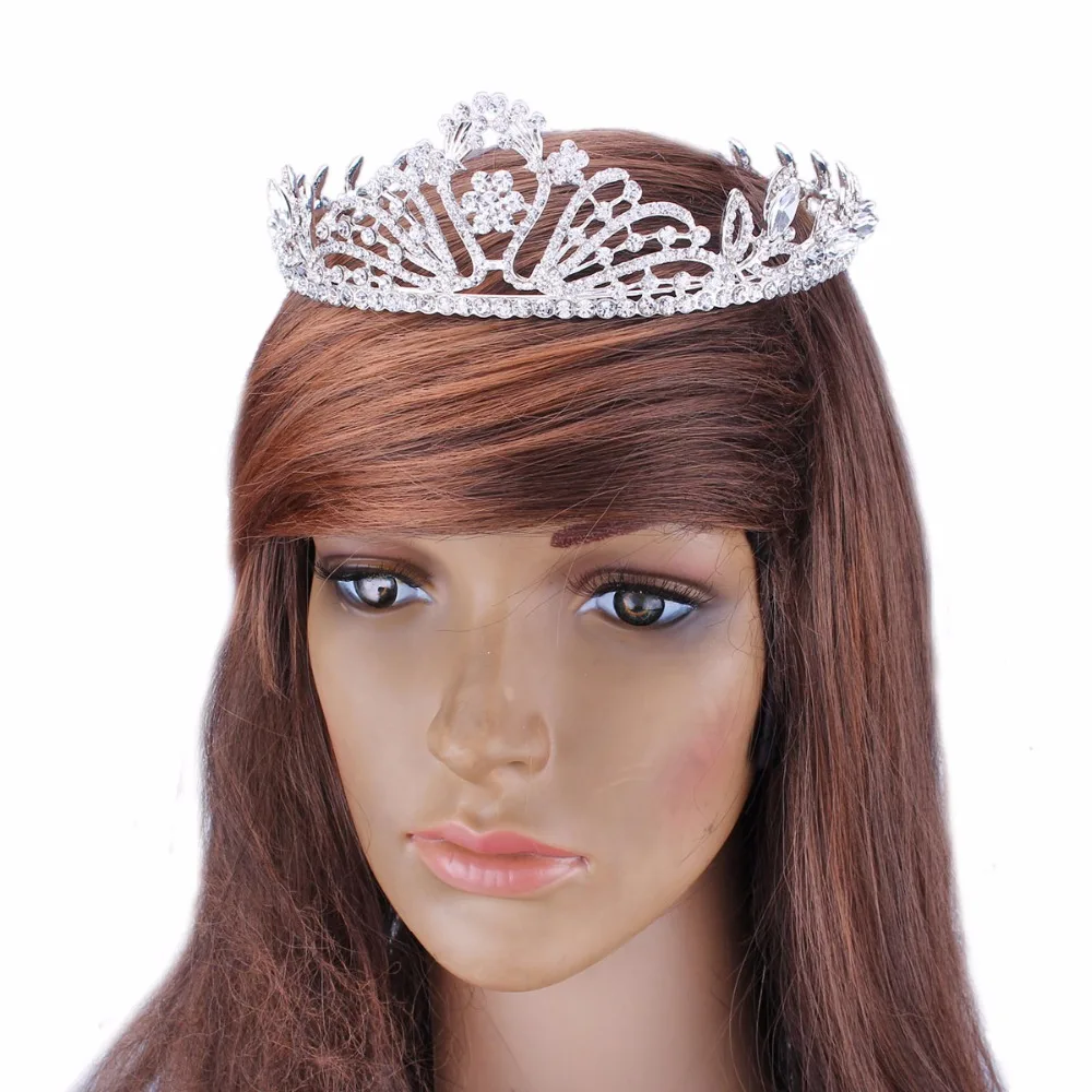 2 Дюймов Короны Tiara Корона С Горный Хрусталь Для Новобрачных Аксессуары Волос