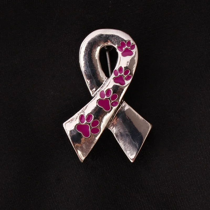 Simple Letters дизайнерские Броши шарф формы с фиолетовым собачьих лап котенка коготь