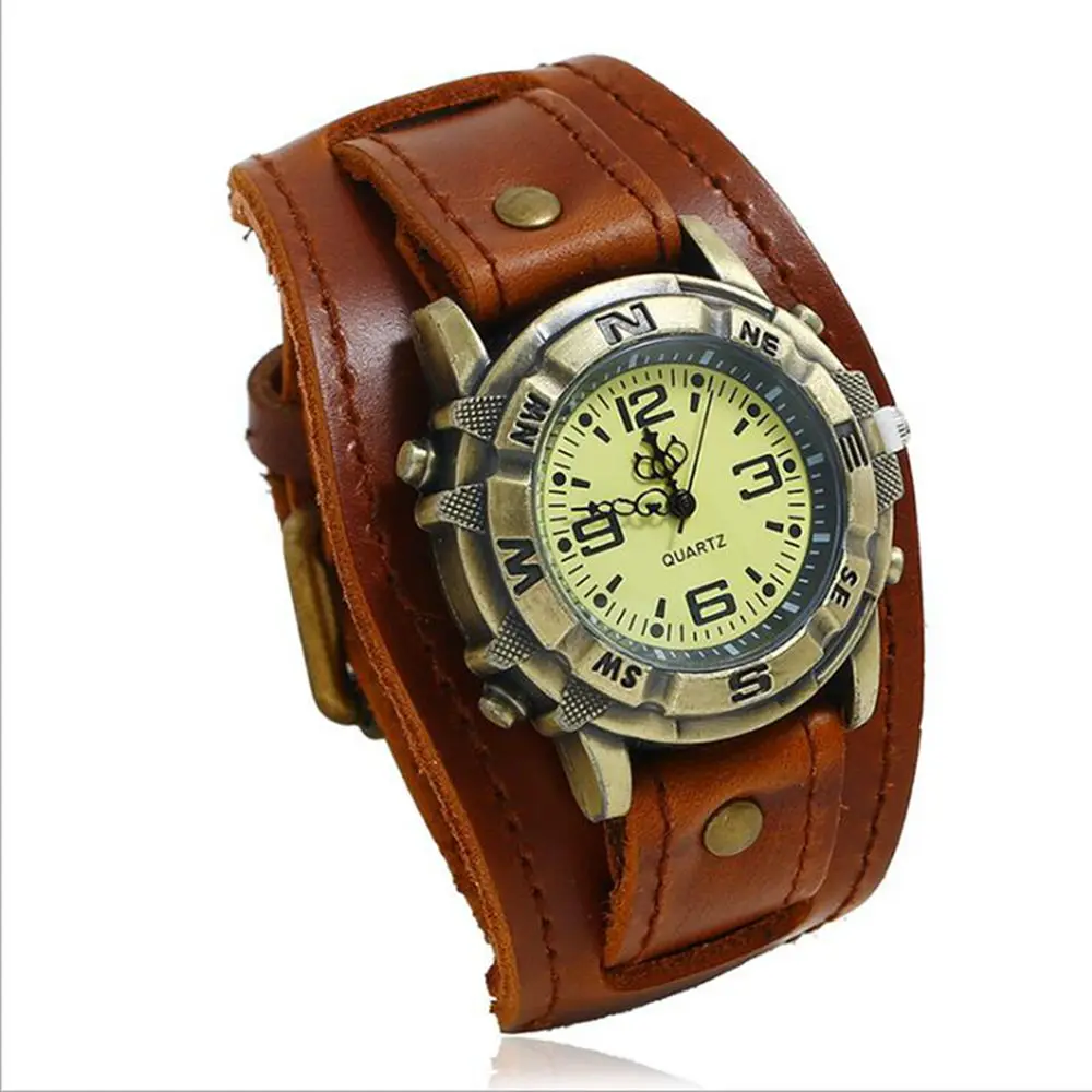 

Men's Watches Retro Leather Quartz Watch Men Adjustable Casual High-end Sport Military Wristwatches For Men Clock Relojes Hombre