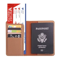travel accessories pu leather men passport holder function pass port cover storage organizer id card wallet case busines credit