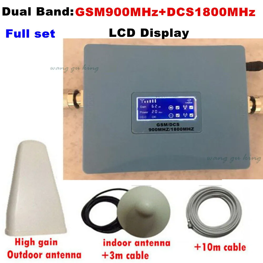 ЖК дисплей двухдиапазонный 4G DCS 1800 МГц + 2G GSM 900 усилитель сигнала мобильного