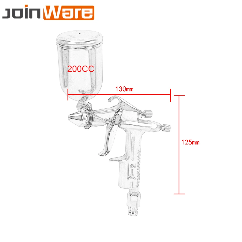 Распылитель HVLP пистолета подачи краски гравитационного типа сопло 0 5 мм чашка