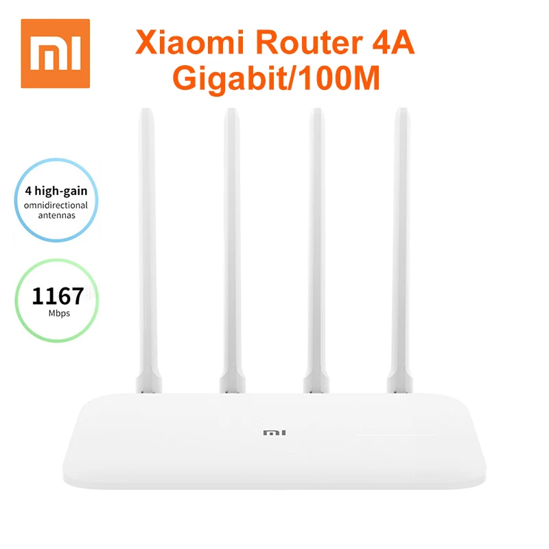 Маршрутизатор Xiaomi Mi роутер 4A гигабитная версия 2 4 ГГц 5 WiFi 1167 Мбит/с ретранслятор