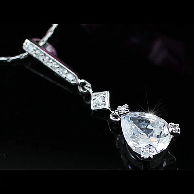 Ожерелье с подвеской в виде павлина и звезды 2 карата груша CSN254|pendant necklace|necklace