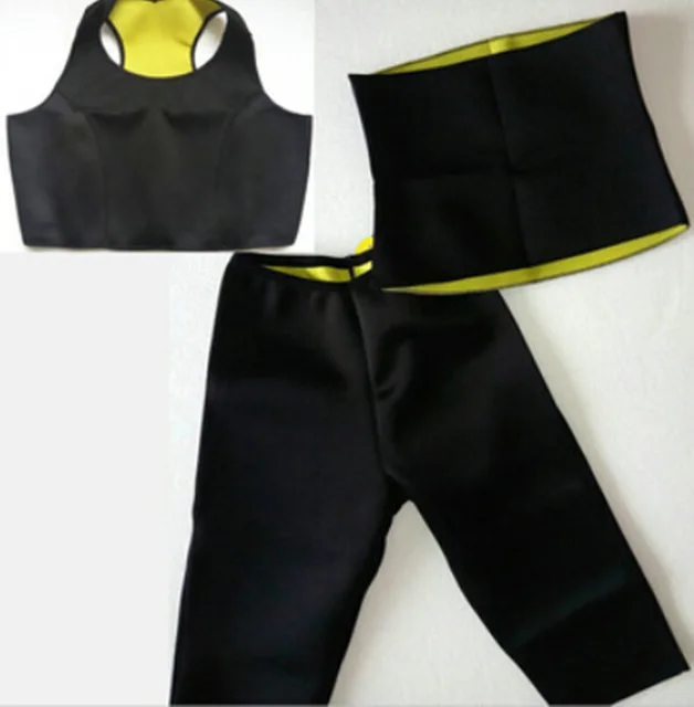 vest-waist-pants HEXIN, женский жилет для сжигания жира, пояс для сауны, неопреновый пояс для коррекции фигуры, для фитнеса, похудения, тренировки, талии, тренировочный тренажер(жилет, штаны на талию, 3 шт. в комплекте - Цвет: vest-waist-pants