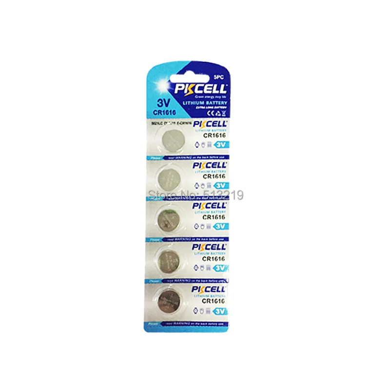 25 шт. * 5 карт (5 шт./карта) PKCELL CR1616 DL1616 ECR1616 LM1616 1616 3 в литиевые щелочные батареи для