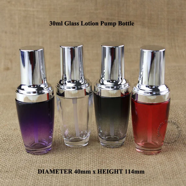 5 шт./лот 30 мл стеклянная бутылка для лосьона смешанные цвета г пустая Женская