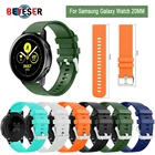 Ремешок силиконовый 20 мм для Samsung Galaxy Watch 3 41 мм 42 мм, мягкий браслет для Gear S2 Sport SM-R810 Active 40 мм 44 мм