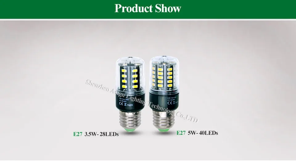 Высокий люмен 5736 SMD E27 3,5 Вт 5 Вт 7 Вт 8 Вт 12 Вт 15 Вт Светодиодный светильник-кукуруза 85 В-265 в постоянный ток 28-156 светодиодный s лампа без мерцания