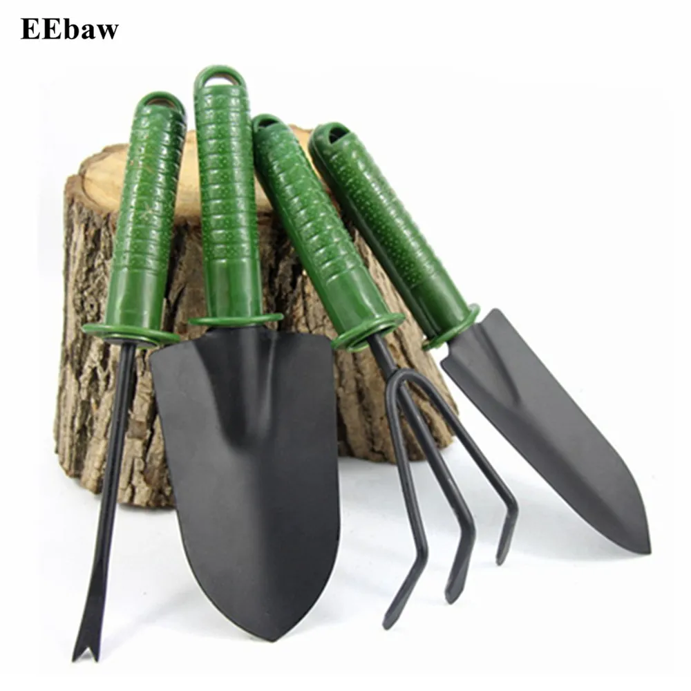 

4pcs Garden Tool Set Shovel and Rake Combo Multi-Functional Garden Farming Tools Soil-Growing Weeding Household Hand Tool