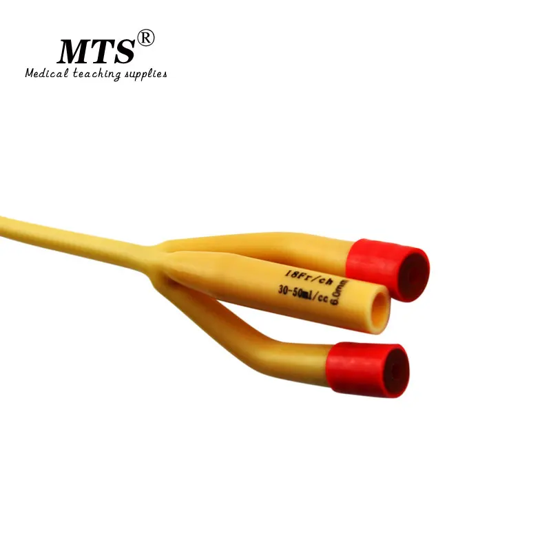 Латексный катетер MTS 3 сторонний foley с силиконовым покрытием мочевой двойным