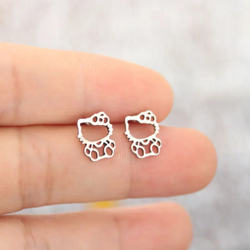 1 пара детские серьги из нержавеющей стали 4 цвета|Серьги-гвоздики| |