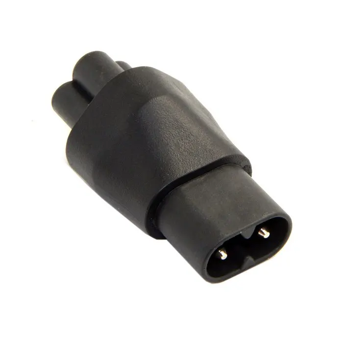

IEC 320 C8 Plug to C5 Receptacle Cloverleaf Power Supply Mains Adapter Convertor