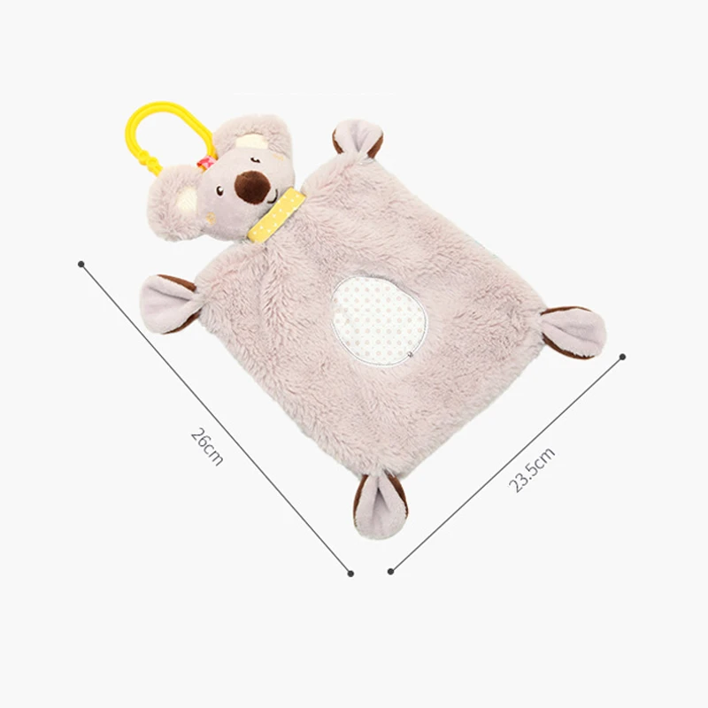 

Plush Soothing Toys Baby Rattle Bell Infant Security Blanket Baby Toy Towel Snuggle Newborn Koala Comforter Towels for Baby Care