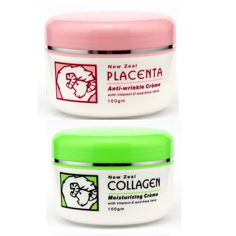 

New Zealand Lanolin Placenta Collagen Cream Aloe Vera Moisturizing Face Day Cream for Dry Skin Elasticity Firmness Anti Wrinkle