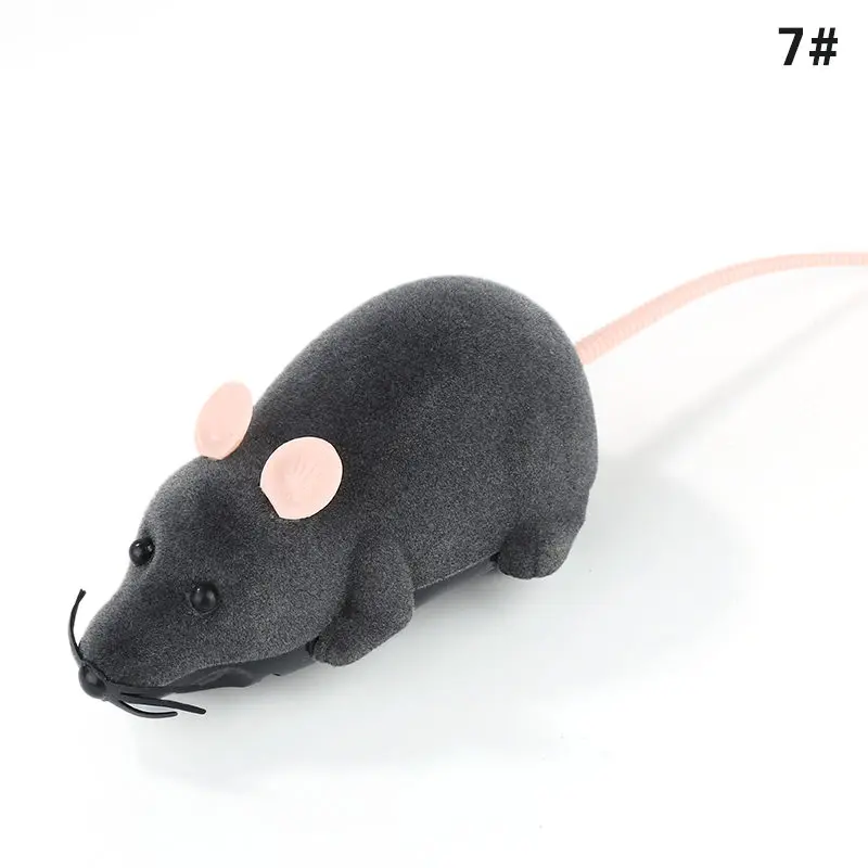 Gray meat ears Прямая поставка, милые забавные игрушки для кошек и мышек, беспроводные радиоуправляемые мышки для котов, игрушки, новинка, пульт дистанционного управления, игрушки для котят, кошек, подарок - Цвет: Gray meat ears