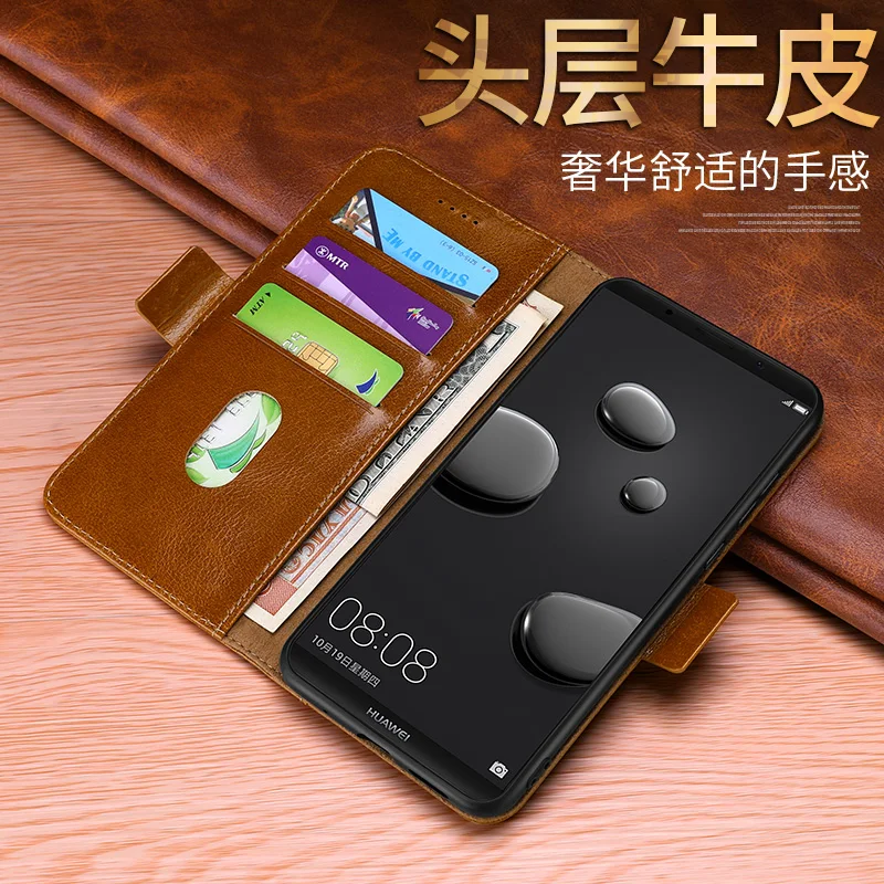 CYBORIS for Huawei Mate10 Magnet Case Genuine Real Cow Leather Wallet Cover Pro Stand Function Flip | Мобильные телефоны и