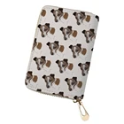 Брендовый деловой женский держатель для удостоверения личности ThiKin, Джек Рассел терьер, кожаный держатель для карт, держатель для кредитных карт, кошелек, кошелек для монет