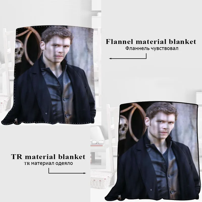 Custom Joseph Morgan Blanket TR/ Flannel Fleece Fabric New Year Decoration Comfortable Warm Super Soft Bedroom | Дом и сад