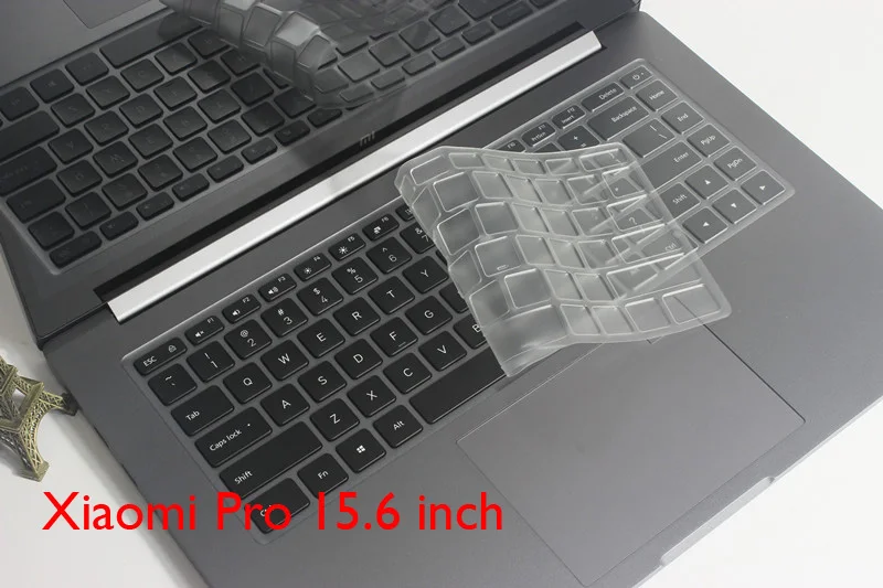 2017 ультратонкий защитный чехол из ТПУ с прозрачной клавиатурой для Xiaomi Mi Notebook Pro 15