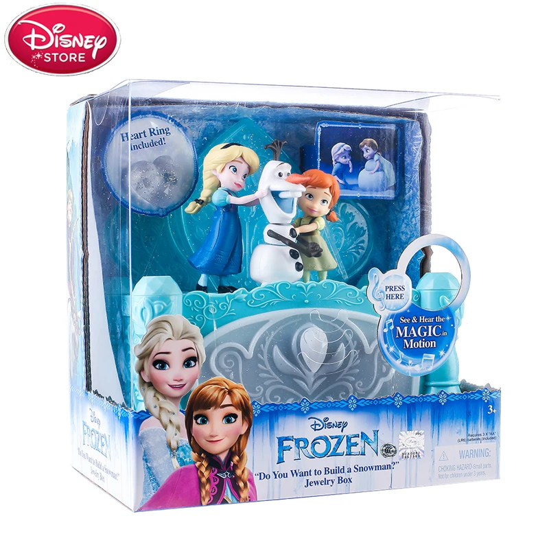 Disney замороженная музыкальная шкатулка disney Принцесса Эльза Анна Олаф фигурки Модель disney ювелирные изделия игрушка для маленьких детей девочек подарок на день рождения - Цвет: A