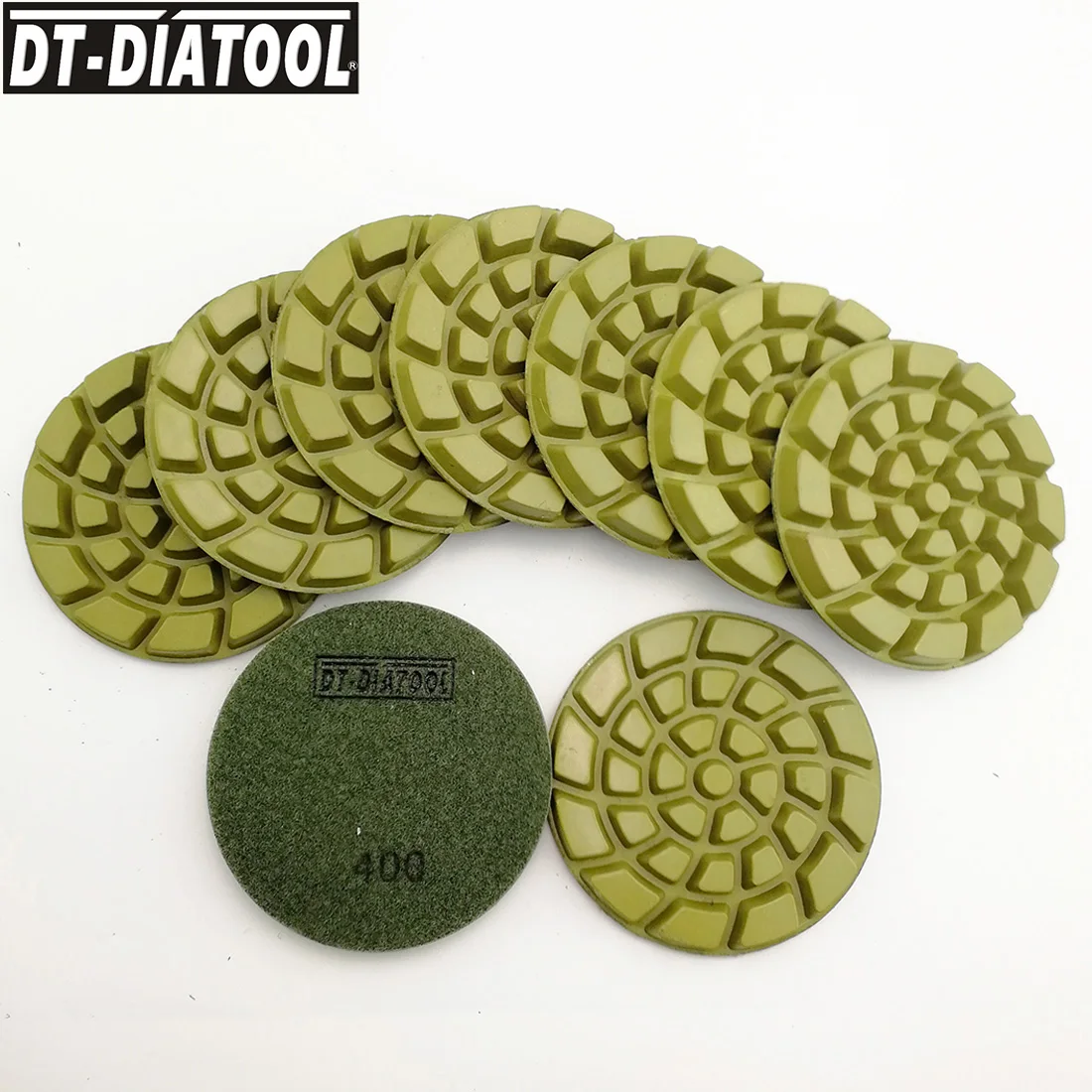 DT-DIATOOL 9 шт./компл. алмазной полировки бетона колодки шлифовальные диски пол обновления колодки для бетонный цементный терраццо диаметром диска 4 дюйма/100 мм