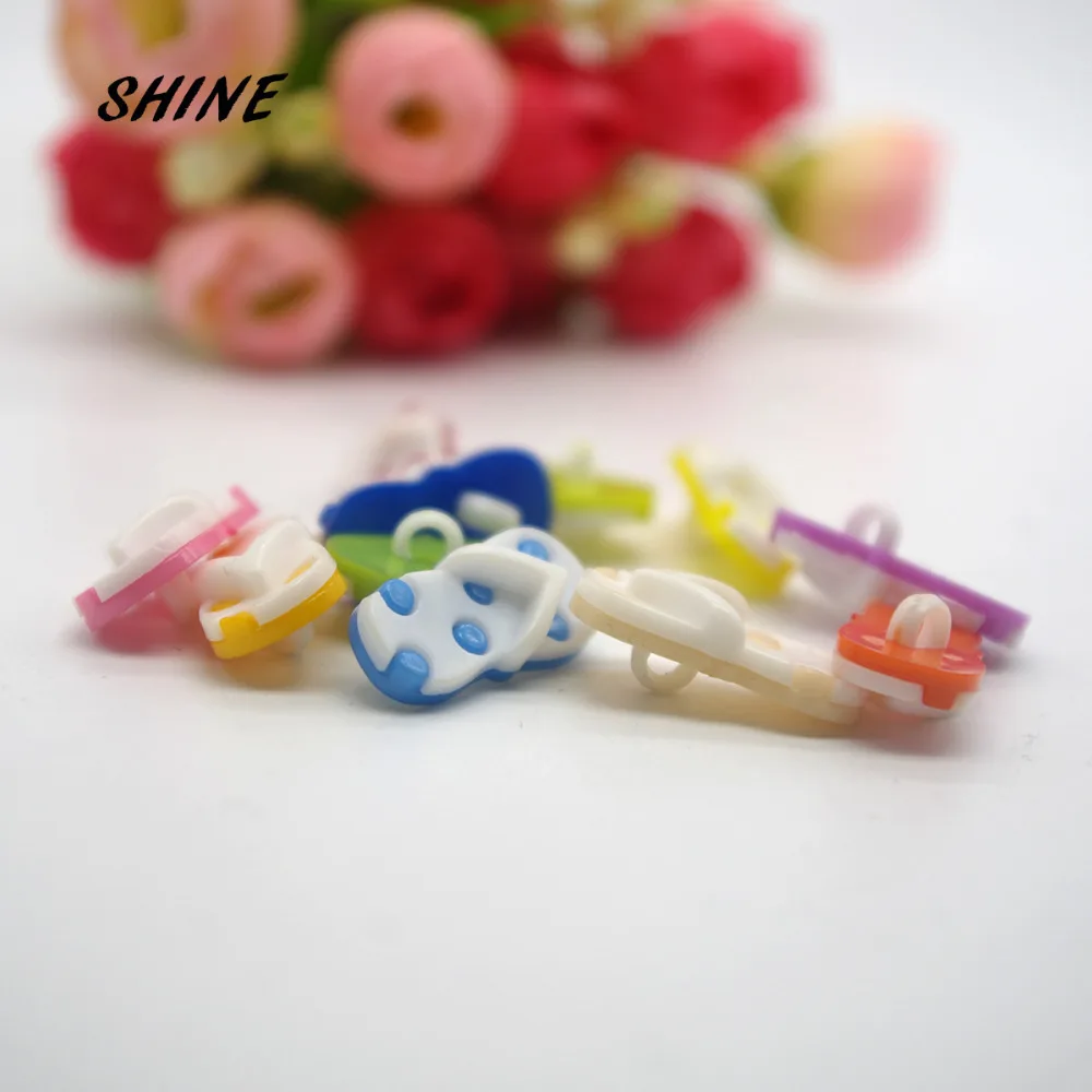 Пластиковые Прошитые тапочки с пуговицами для скрапбукинга смешанные