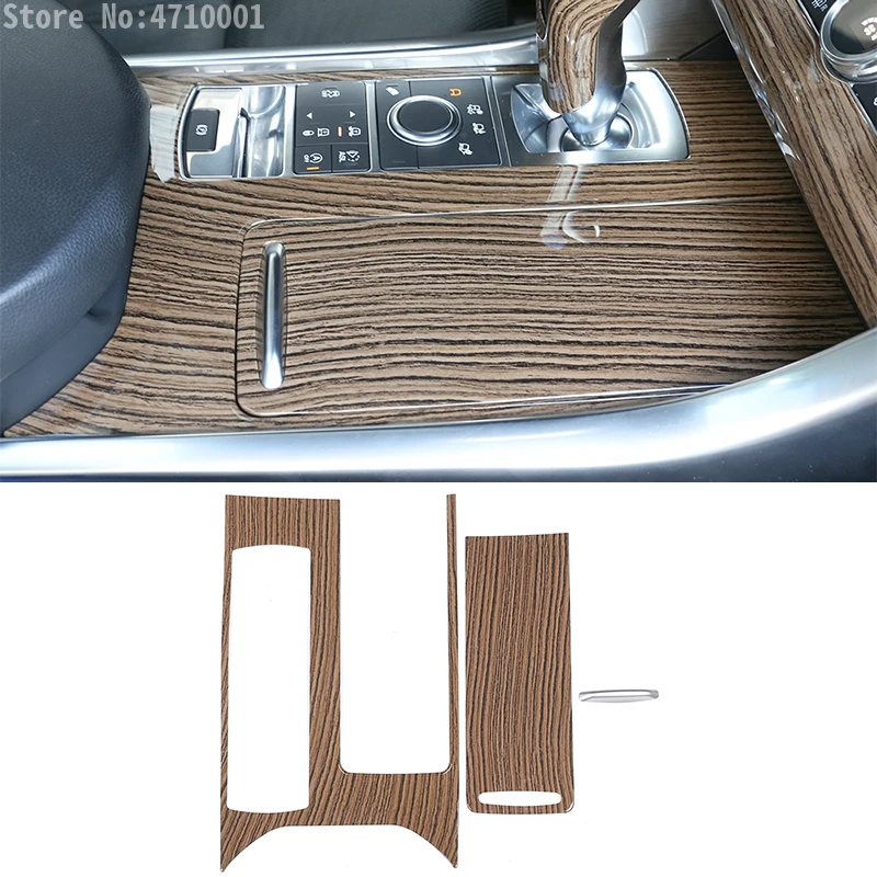 

Sands Wood Grain Center Console Gear Shift Edge Protector Panel Trim 3pcs For Range Rover Sport 2014-2017 Car Accessories