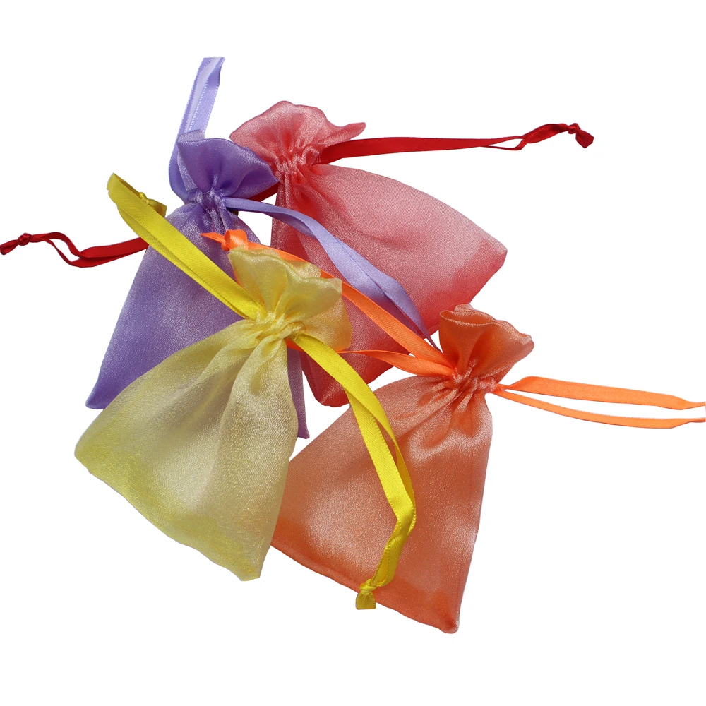 50 шт./лот Снежная Сумка из органзы Подарочная сумка для ювелирных изделий милая