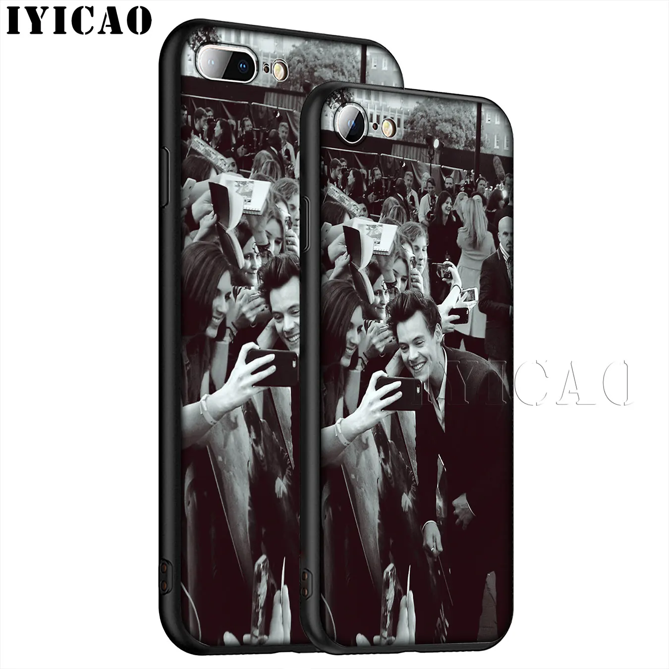 IYICAO One Direction Tattoos Harry Styles Soft Silicone Phone Case for iPhone XR X XS 11 Pro Max 6 6S 7 8 Plus 5 5S SE Cover |