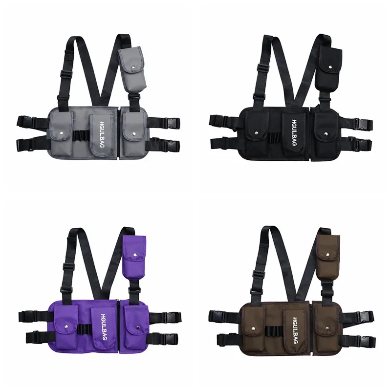 

Adult Chest Rig Waist Bag Streetwear Functional Tactical Sport Shoulder Bag Multipurpose Sport Backpack Crossbody Bags