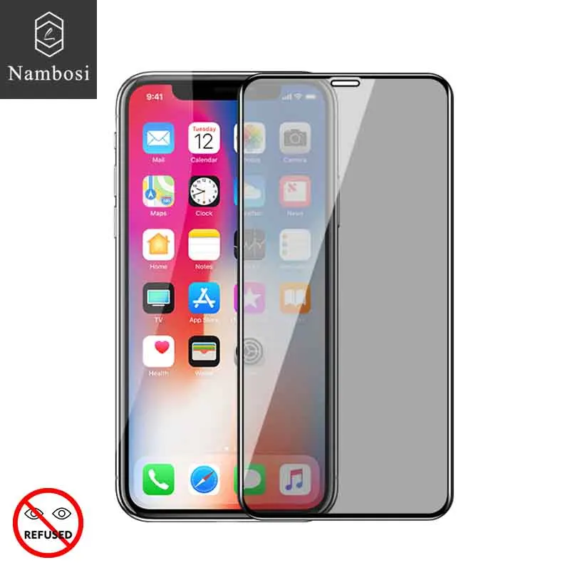 Nambosi 3D полное изогнутое закаленное стекло для защиты экрана iPhone X XS 11 Pro Max анти