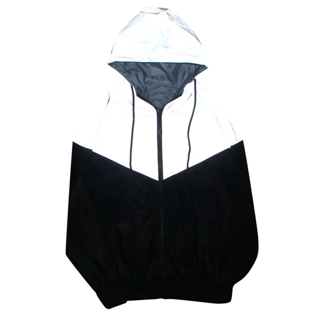 Светоотражающая куртка для мужчин и женщин ветровка в стиле Харадзюку уличная