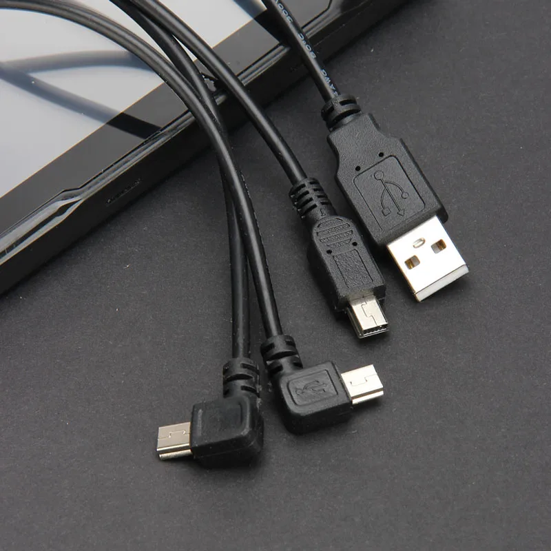 Новый изогнутый мини USB кабель для зарядки автомобиля Удлиненный