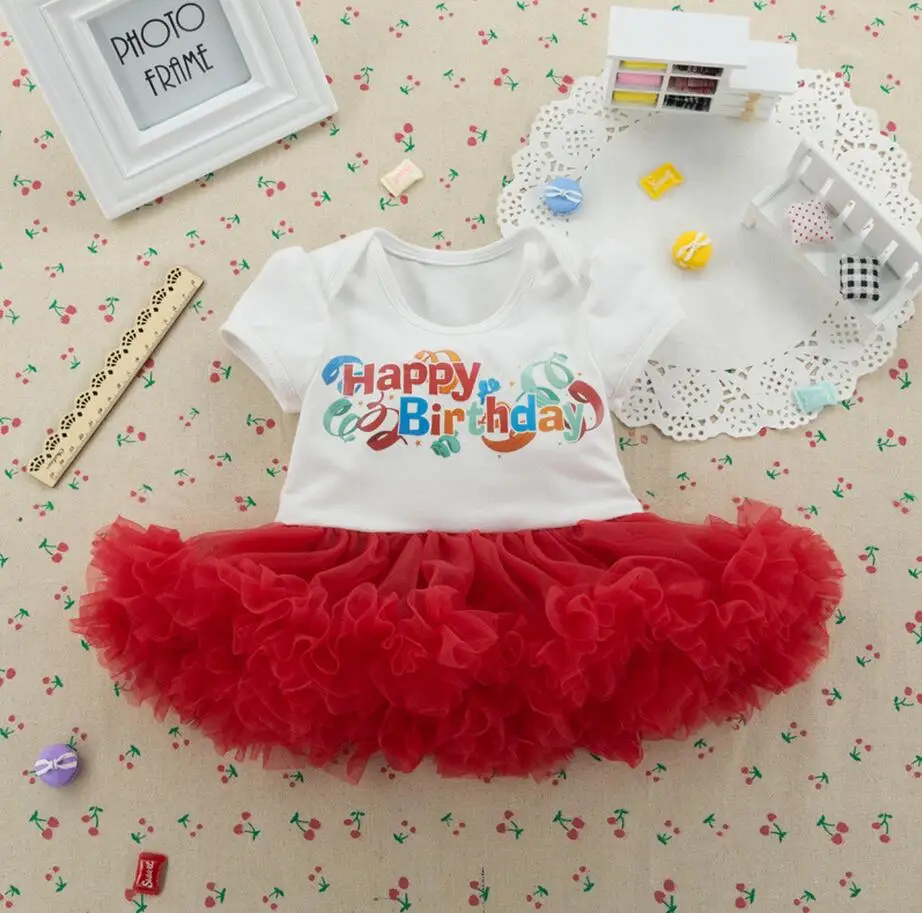 Вечернее белое платье для маленьких девочек с яркой Платье пачка дня рожденья 2