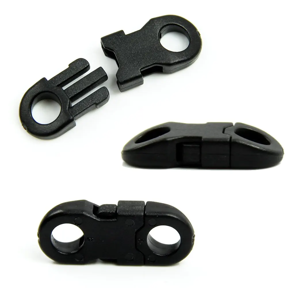 

Good deal 10Pcs Buckles Black For Para cord Bracelets Plastic Clasp Side Release New 2.7 x 1cm