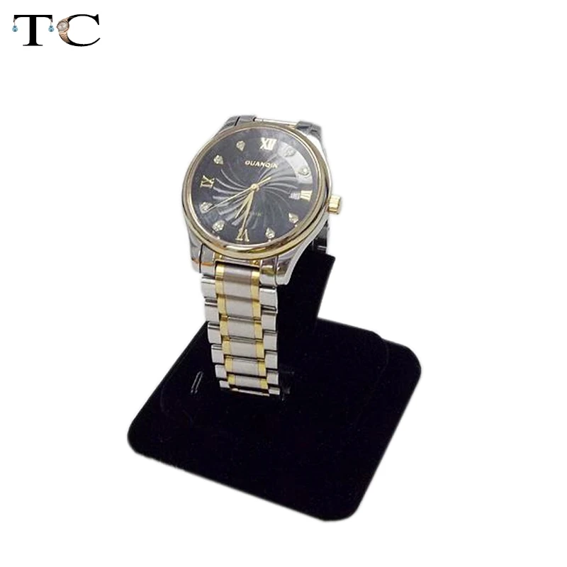 1 х черный бархатный держатель для ювелирных изделий с-образным воротником