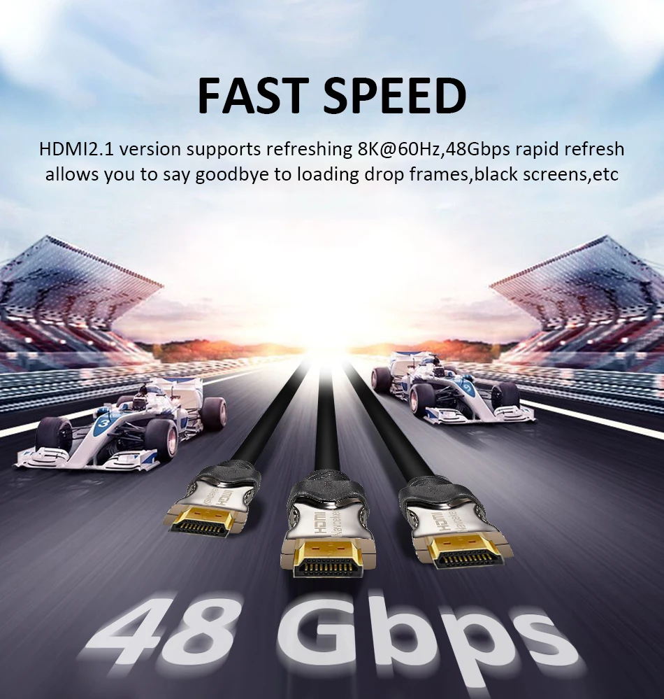 Navceker 48 Гбит 2,1 HDMI кабели 8K@ 60Hz Кабель HDMI 2,1 8 K HDMI кабель 2,1 HDR 4 K HDMI 2,1 Кабо Для Apple ТВ samsung QLED ТВ