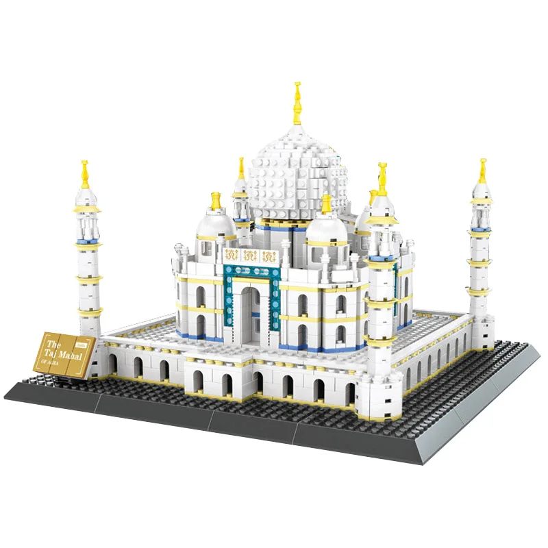 Wange World Great architecture большой набор строительных блоков город Лондон Париж Нью-Йорк игрушки кирпич совместимый Тадж-Махал