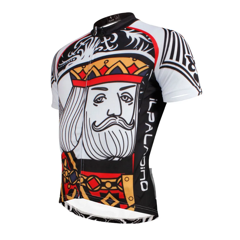 Мужская Трикотажная футболка с коротким рукавом и принтом в виде покера|cycling jersey