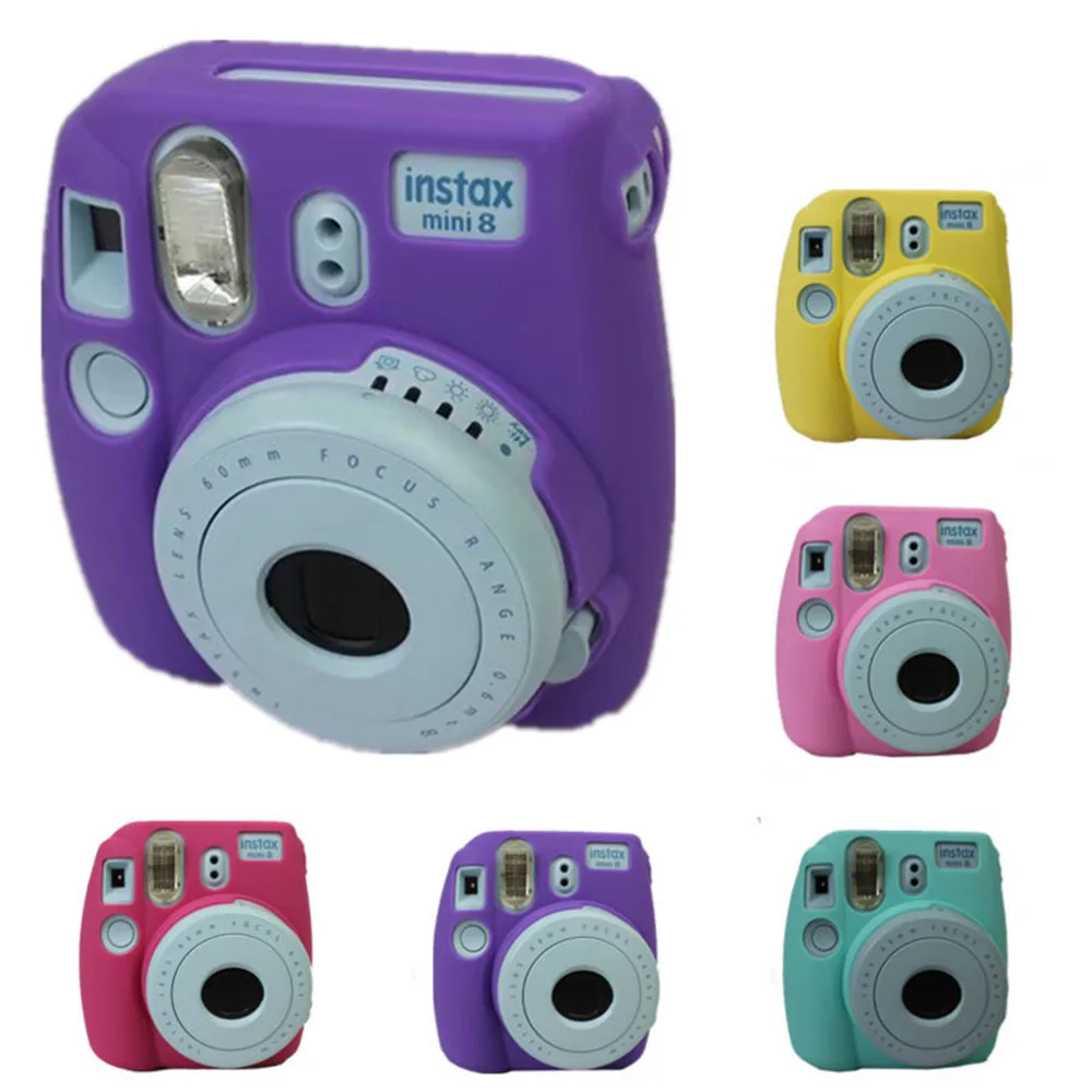 Камера видео сумка ПВХ силиконовый чехол для Fujifilm Instax Mini 8 Fuji защитный чехол|video