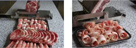 Домашний замороженные мясо рыба слайсер Мяса для нарезки пищевой шампур машина |