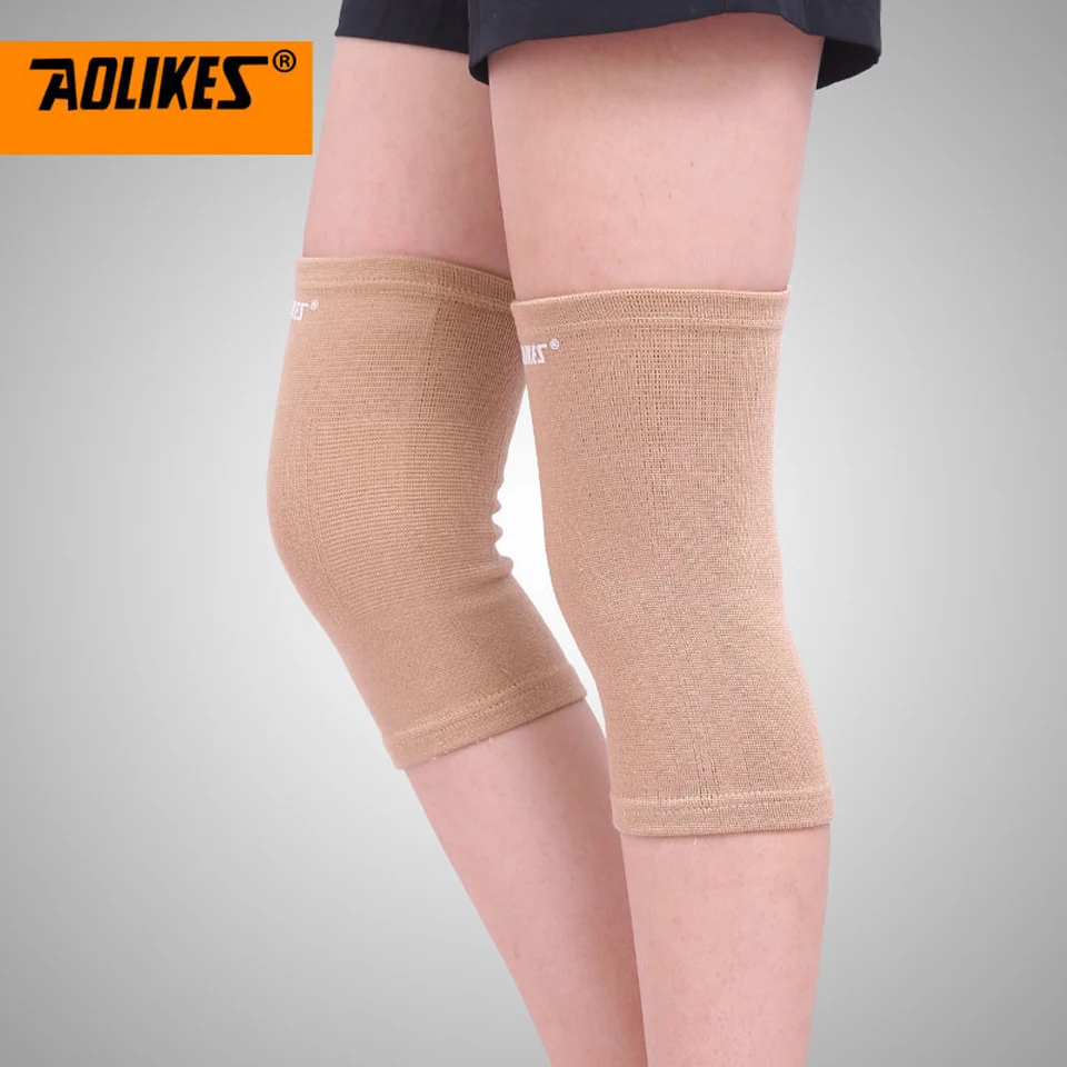 AOLIKES 1 пара эластичный спортивный фиксатор колена для ног защитный наколенник