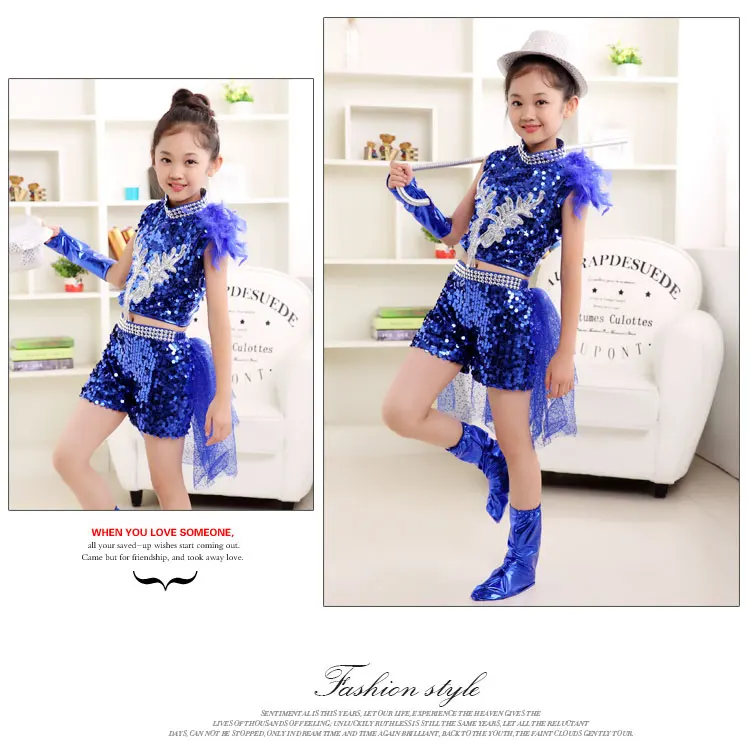 Новинка джазовые танцевальные костюмы для девочек и мальчиков детские в стиле